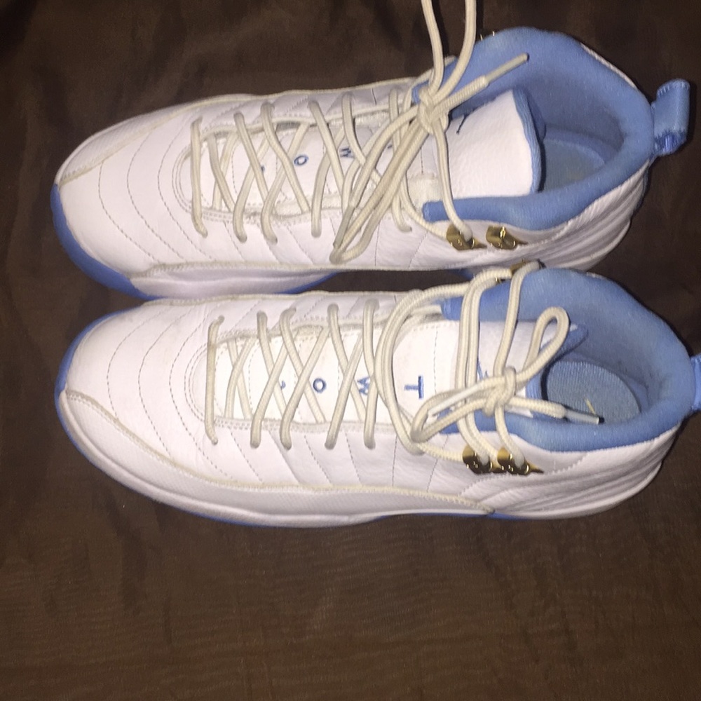 Blue and white jump-man Jordan’s